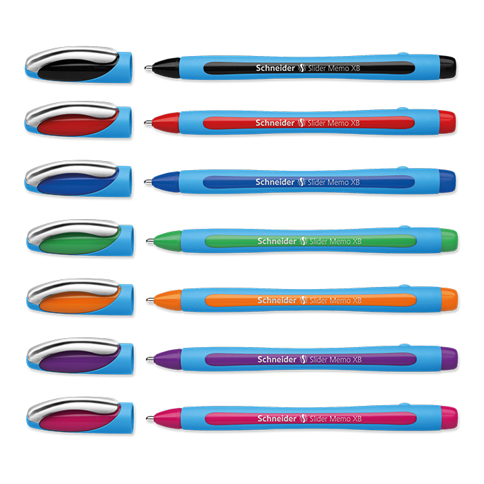 SCHNEIDER Slider Memo XB Ballpoint Pens 150294 3 Pack BLACK 
