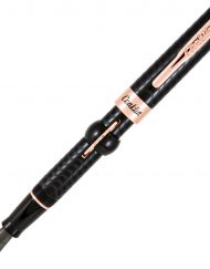 CONKLIN MARK TWAIN CRESCENT FILLER FOUNTAIN PEN BLACK W/ ROSE GOLD TRIM