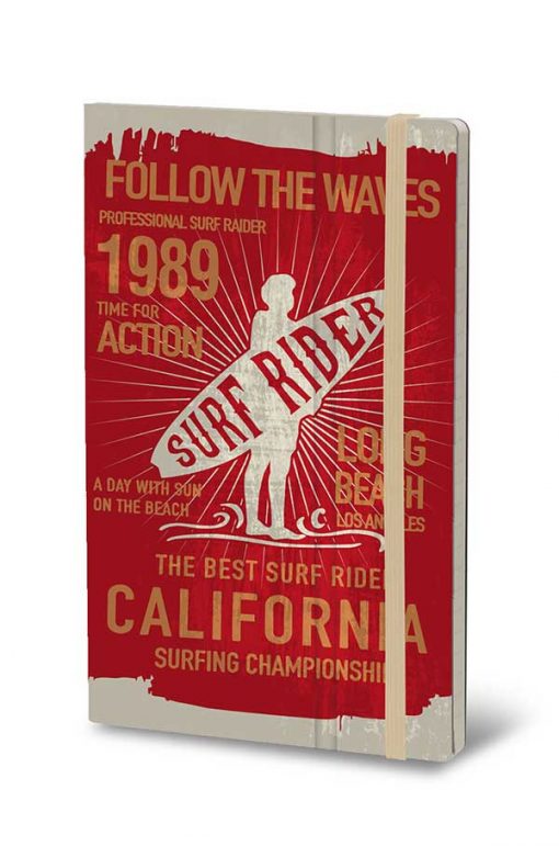 STIFFLEXIBLE NOTEBOOK SURF RIDER RED