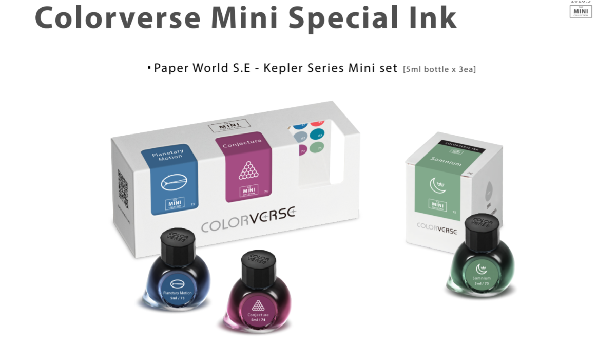COLORVERSE JOHANNESS KEPLER MINI SET