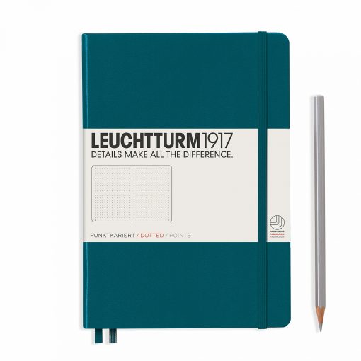 LEUCHTTURM1917 A5 NOTEBOOK PACIFIC GREEN DOTTED