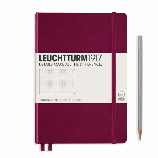 LEUCHTTURM1917 A5 NOTEBOOK PORT RED DOTTED