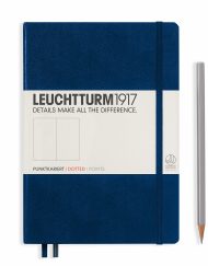 LEUCHTTURM1917 A5 NOTEBOOK NAVY DOTTED