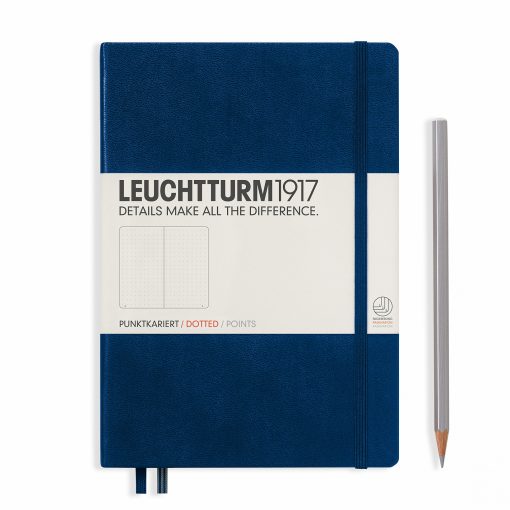 LEUCHTTURM1917 A5 NOTEBOOK NAVY DOTTED