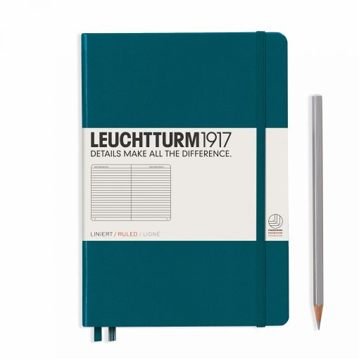 LEUCHTTURM1917 A5 NOTEBOOK PACIFIC GREEN RULED