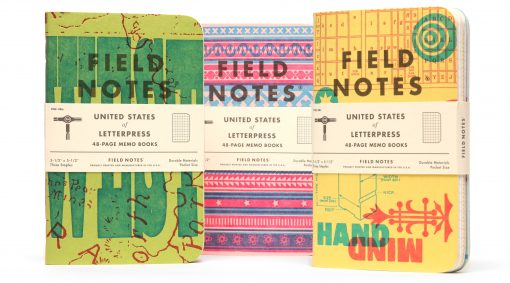 FIELD NOTES UNITED STATES OF LETTERPRESS