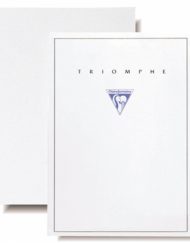 #6170 Clairefontaine Triomphe Stationery Pad 8 ¼ x 11 3/4 Blank White 50 sheets
