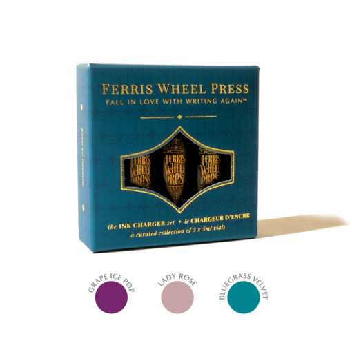 FERRIS WHEEL PRESS INK CHARGER SET LADY ROSE TRIO