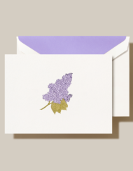 HAND ENGRAVED LILAC NOTE - CRANE STATIONERY