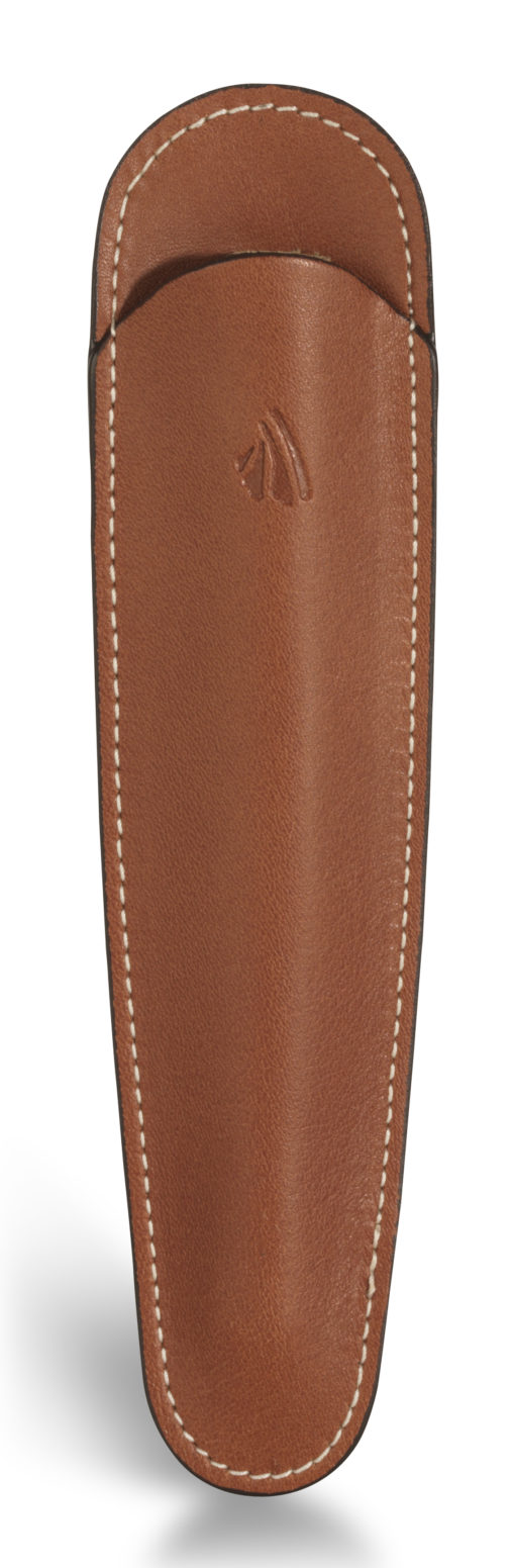 RECIFE LEATHER PEN POUCH COGNAC
