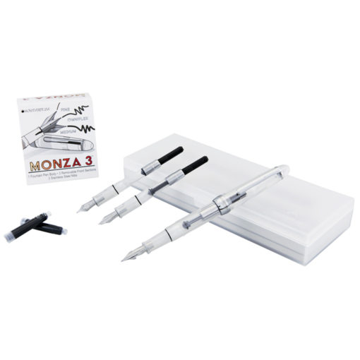 MONTEVERDE MONZA 3 FOUNTAIN PEN GIFT SET CRYSTAL CLEAR