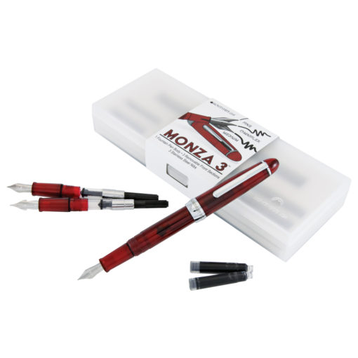 MONTEVERDE MONZA 3 FOUNTAIN PEN GIFT SET RED