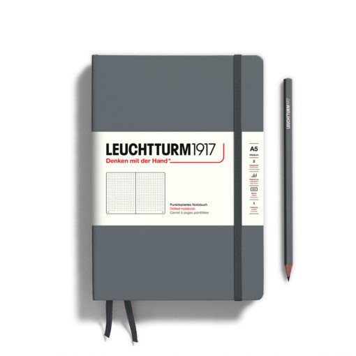 LEUCHTTURM1917 A5 NOTEBOOK ANTHRACITE DOTTED