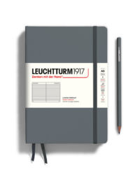 LEUCHTTURM1917 A5 NOTEBOOK ANTHRACITE RULED