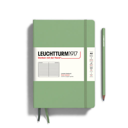 LEUCHTTURM1917 A5 NOTEBOOK SAGE RULED