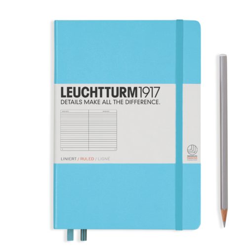 LEUCHTTURM1917 A5 NOTEBOOK ICE BLUE RULED