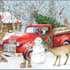 GINA B. DESIGNS CHRISTMAS CARDS RED CHRISTMAS TRUCK