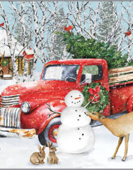 GINA B. DESIGNS CHRISTMAS CARDS RED CHRISTMAS TRUCK