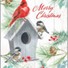 GINA B. DESIGNS CHRISTMAS CARDS WINTER BIRDS/HOUSE