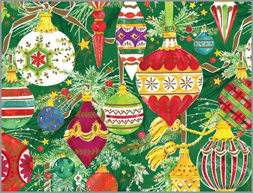 GINA B. DESIGNS CHRISTMAS CARDS FANCY BAUBLES