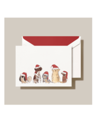 CRANE SANTA DOGS FOLDED NOTE