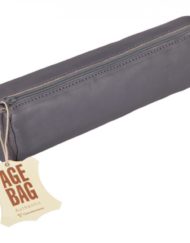 CLAIREFONTAINE LEATHER PENCIL CASE GREY