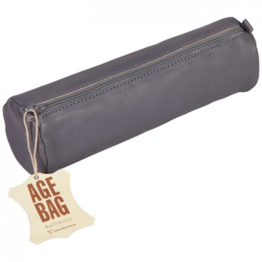 CLAIREFONTAINE LEATHER PENCIL CASE GREY