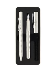 FABER-CASTELL GRIP FOUNTAIN PEN/BALLPOINT GIFT SET COCONUT MILK