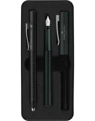 FABER-CASTELL GRIP FOUNTAIN PEN/BALLPOINT GIFT SET BLACK