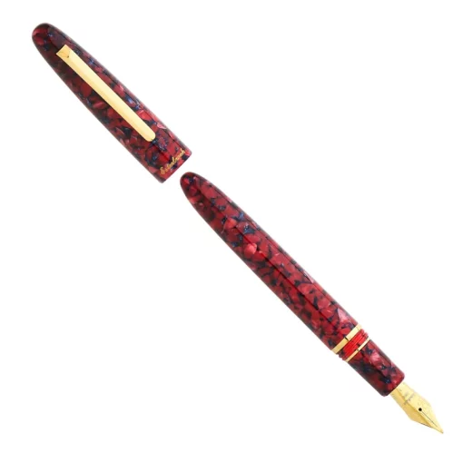 ESTERBROOK ESTIE SCARLET FOUNTAIN PEN GOLD TRIM