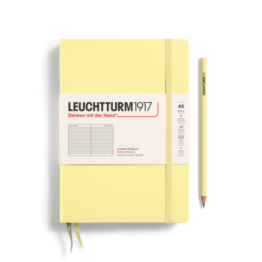 LEUCHTTURM1917 A5 NOTEBOOK VANILLA RULED