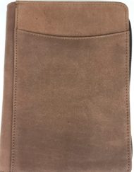 GIROLOGIO LEATHER GRAB-N-GO BOMBER BROWN PEN CASE