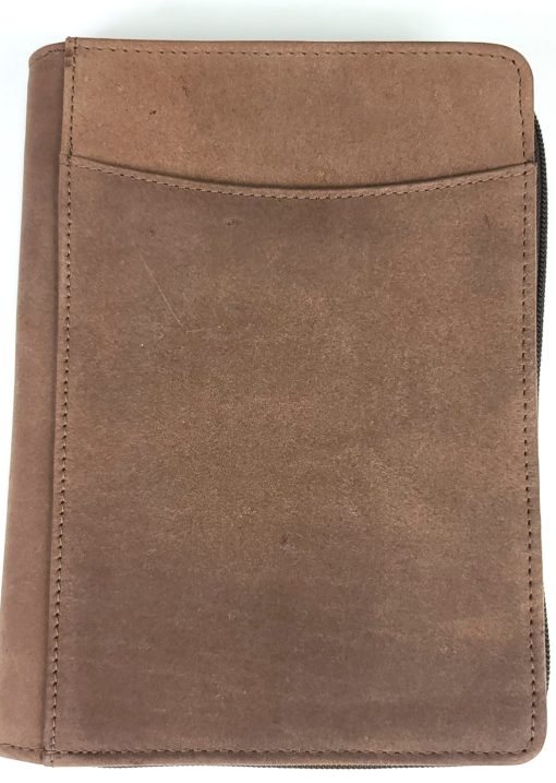 GIROLOGIO LEATHER GRAB-N-GO BOMBER BROWN PEN CASE