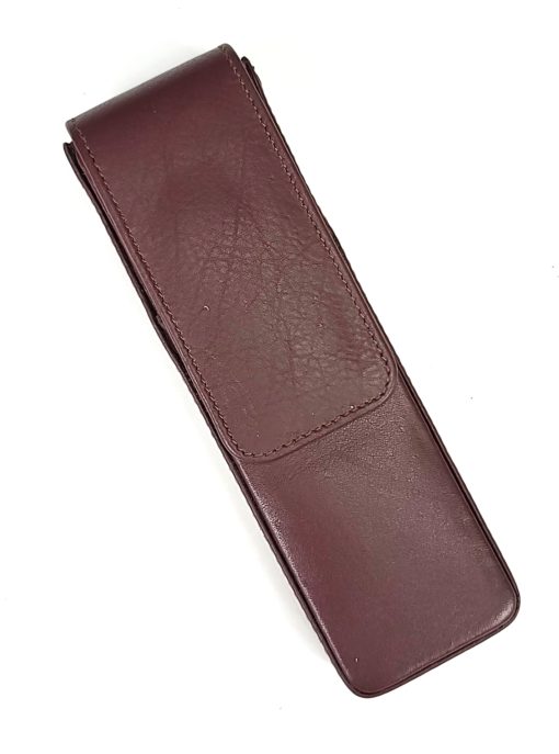 GIROLOGIO LEATHER 2 PEN MAGNETIC CASE ANTIQUE BROWN