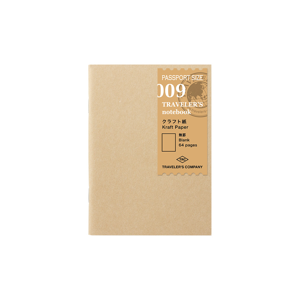 TRAVELERS NOTEBOOK PASSPORT SIZE REFILL KRAFT PAPER