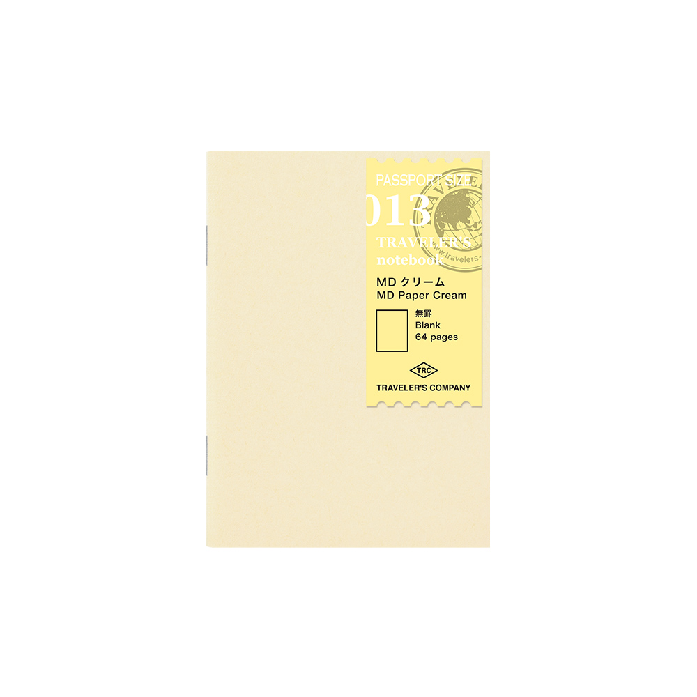 TRAVELERS NOTEBOOK PASSPORT SIZE REFILL MD PAPER CREAM BLANK