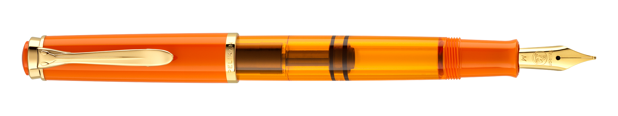 PELIKAN M200 ORANGE DELIGHT FOUNTAIN PEN