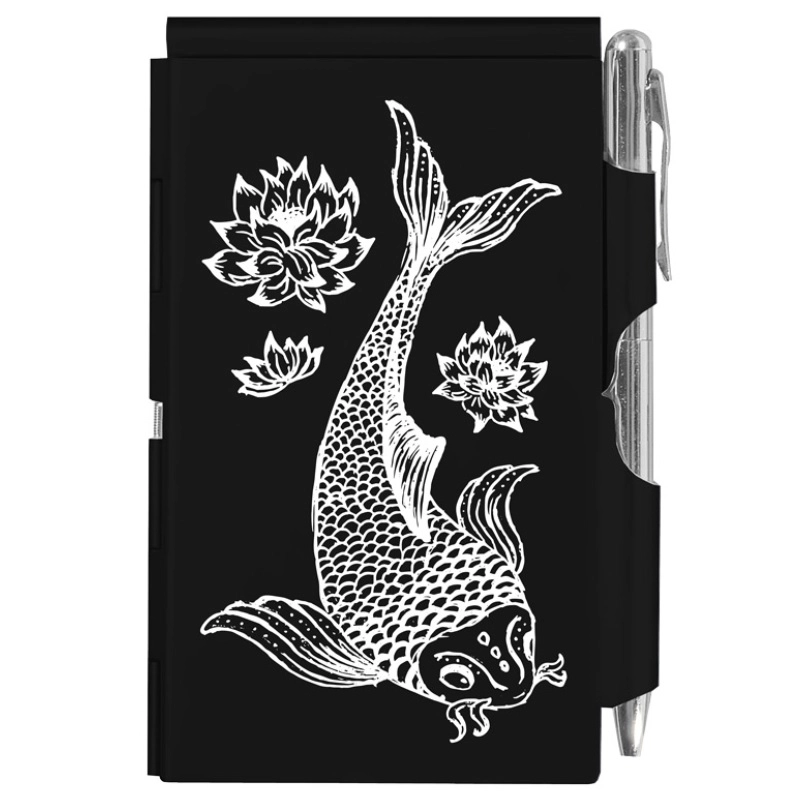 WELLSPRING FLIP NOTE KOI LOTUS BLACK