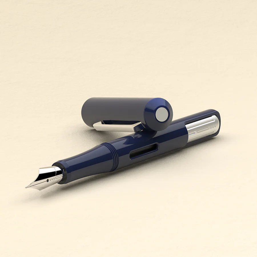 ENDLESS CAPTIVA TORQUE-FILLER FOUNTAIN PEN DEEP OCEAN CHROME