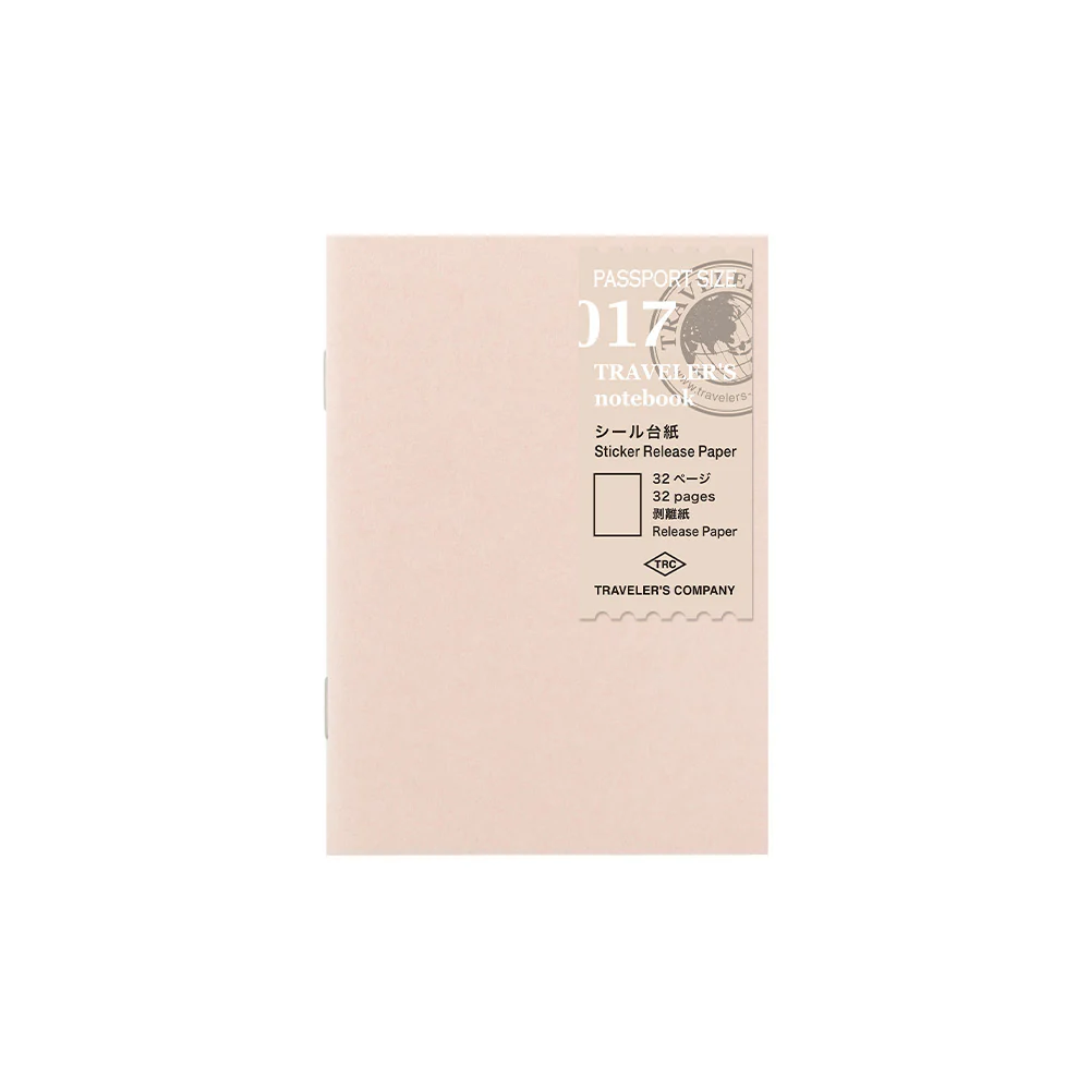 TRAVELERS NOTEBOOK 017 STICKER RELEASE PAPER