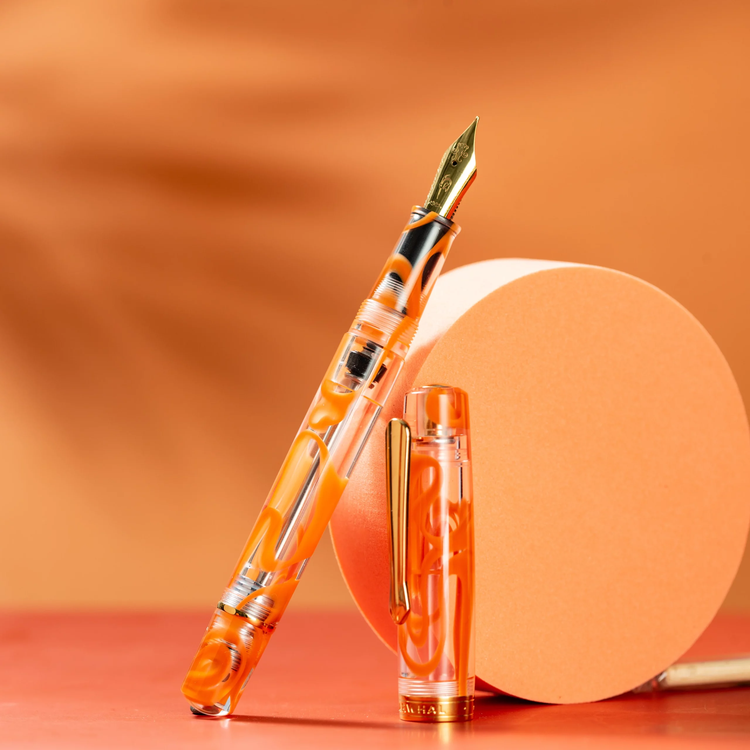 NAHVALUR ORIGINAL PLUS GARIBALDI ORANGE FOUNTAIN PEN