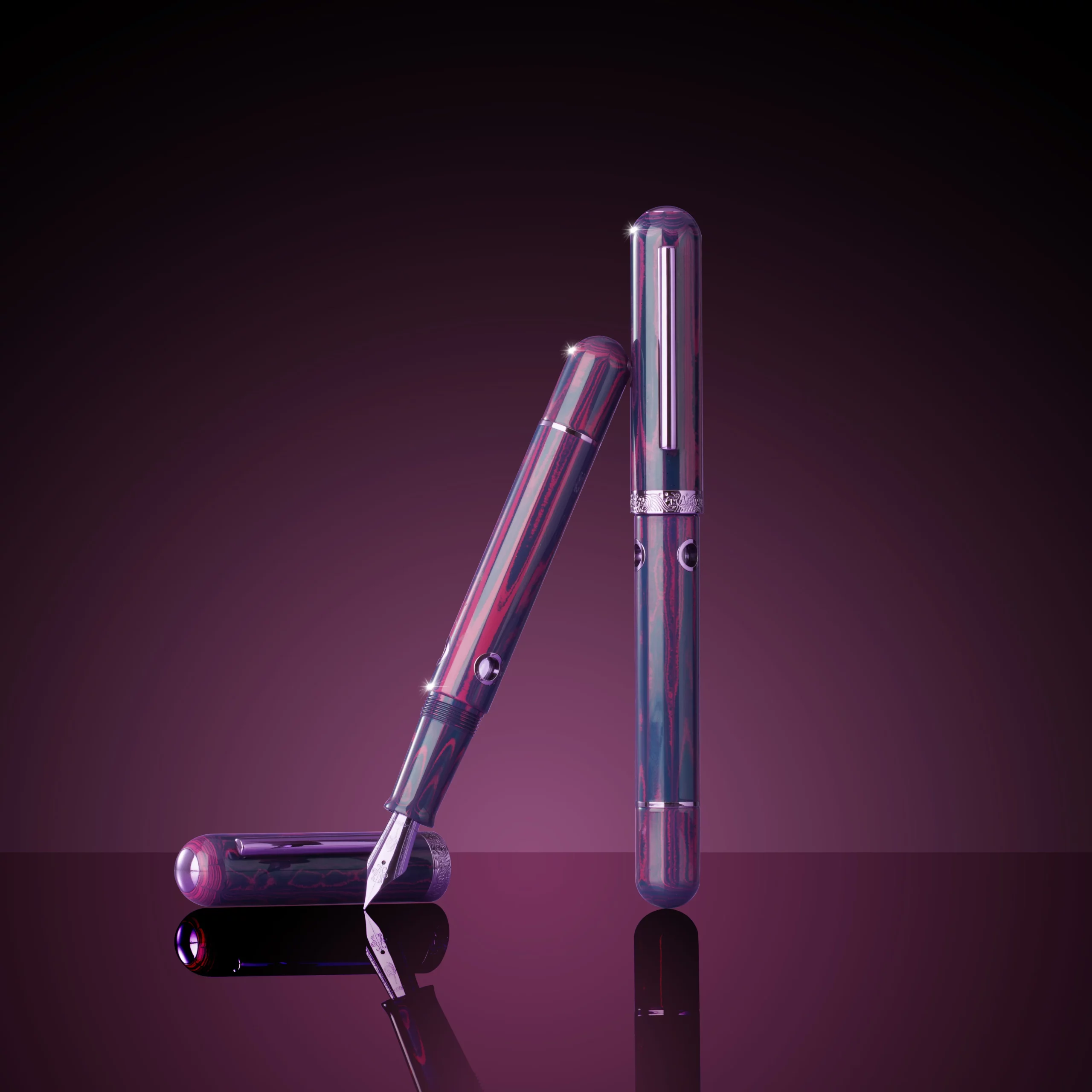 NAHVALUR NAUTILUS ANTHIAS VIOLET FOUNTAIN PEN