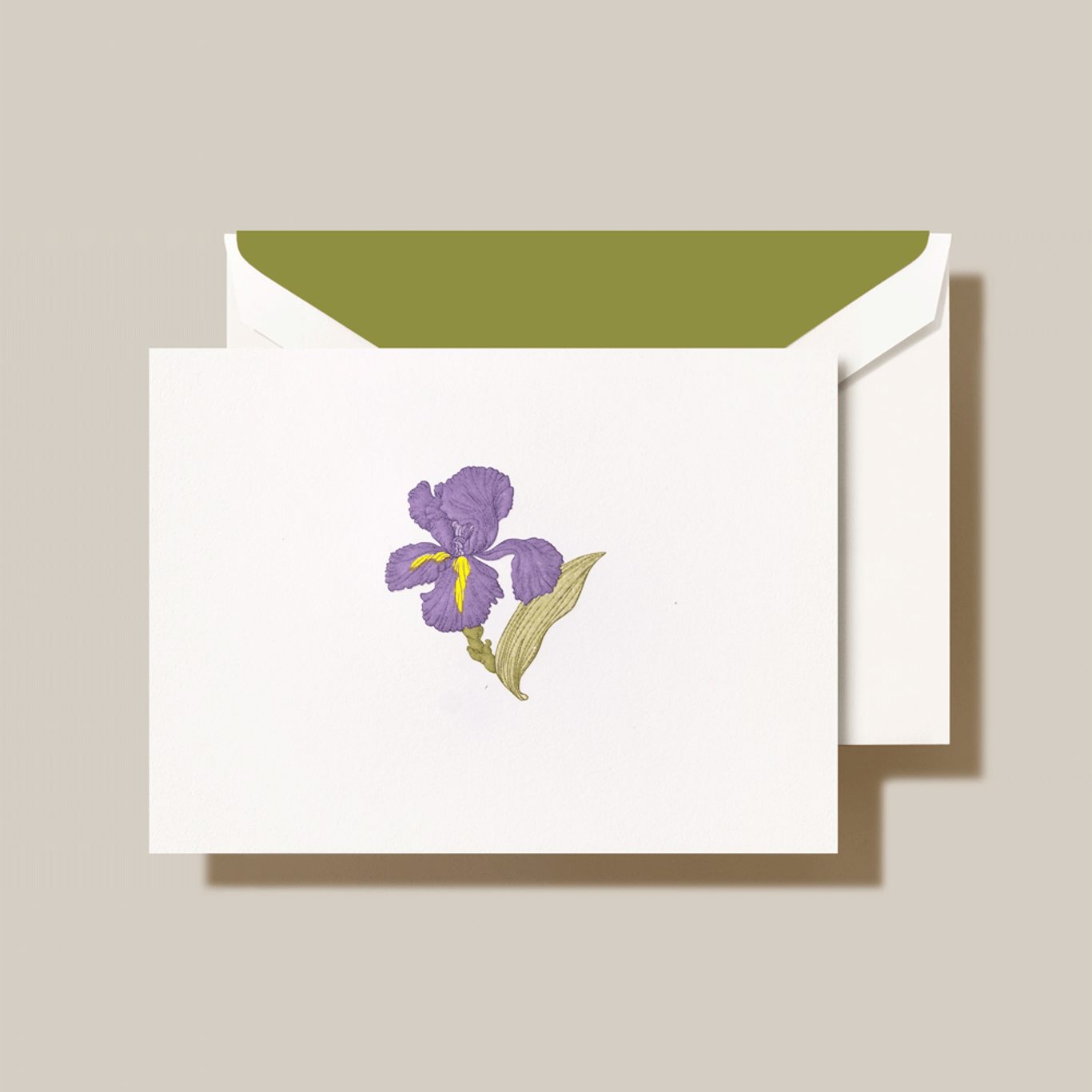 CRANE ENGRAVED IRIS NOTE