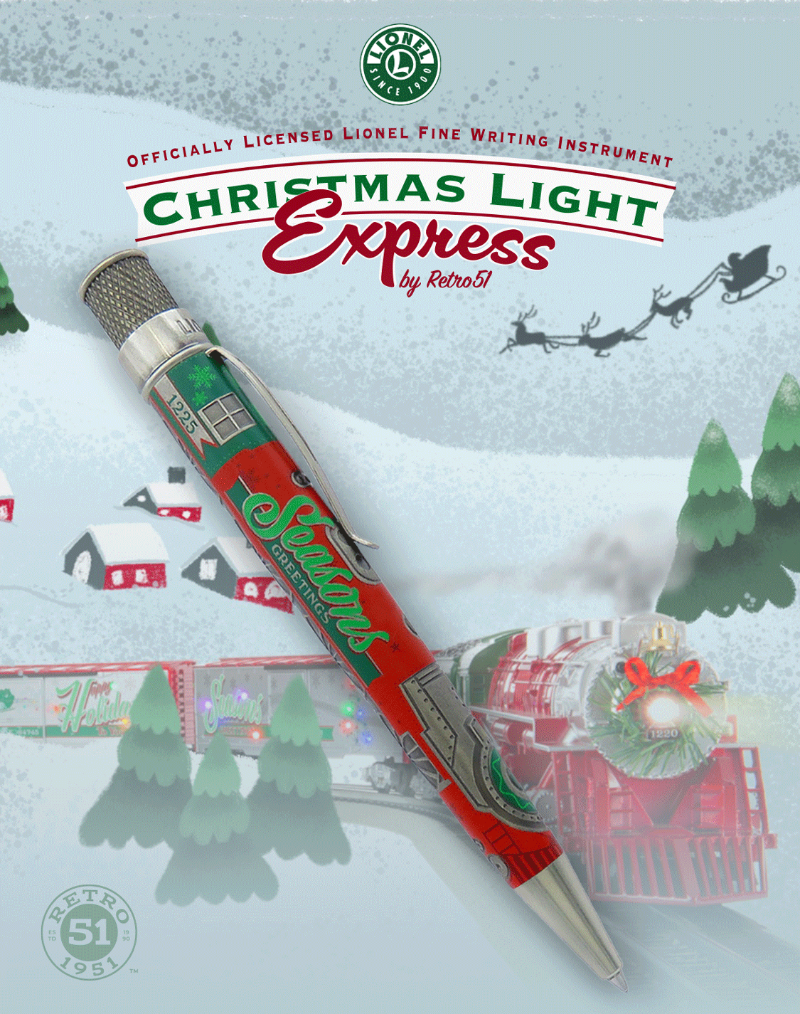 RETRO 51 LIONEL TRAINS CHRISTMAS LIGHTS EXPRESS