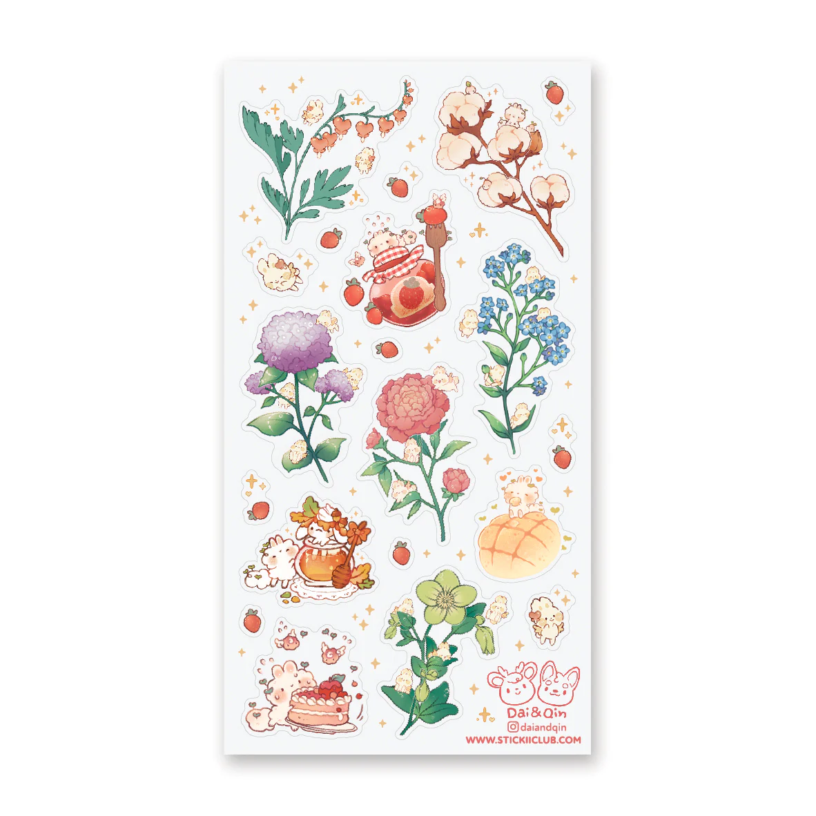 STICKII BUNNY HONEYBEES STICKER SHEET