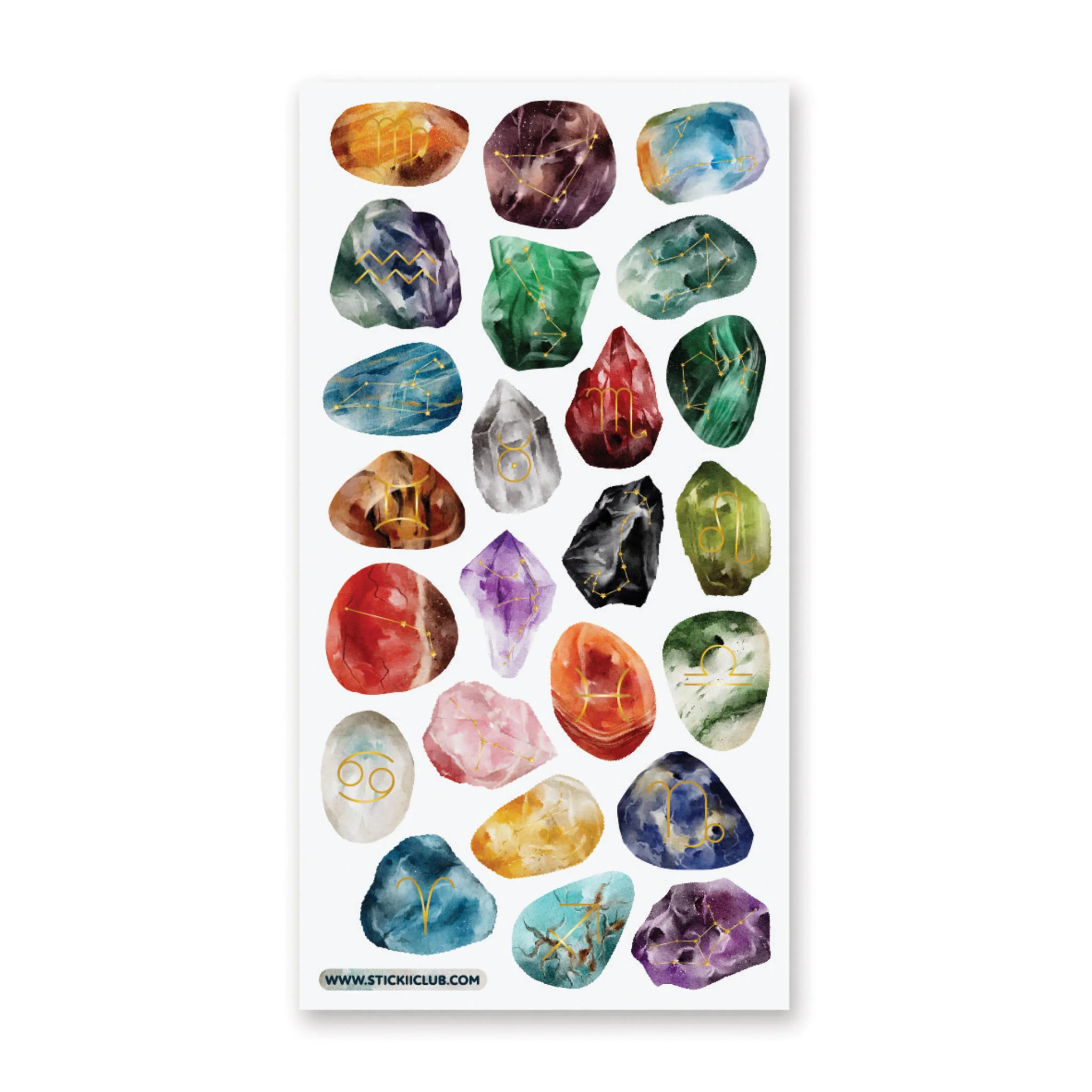 STICKII CONSTELLATION CRYSTALS STICKER SHEET