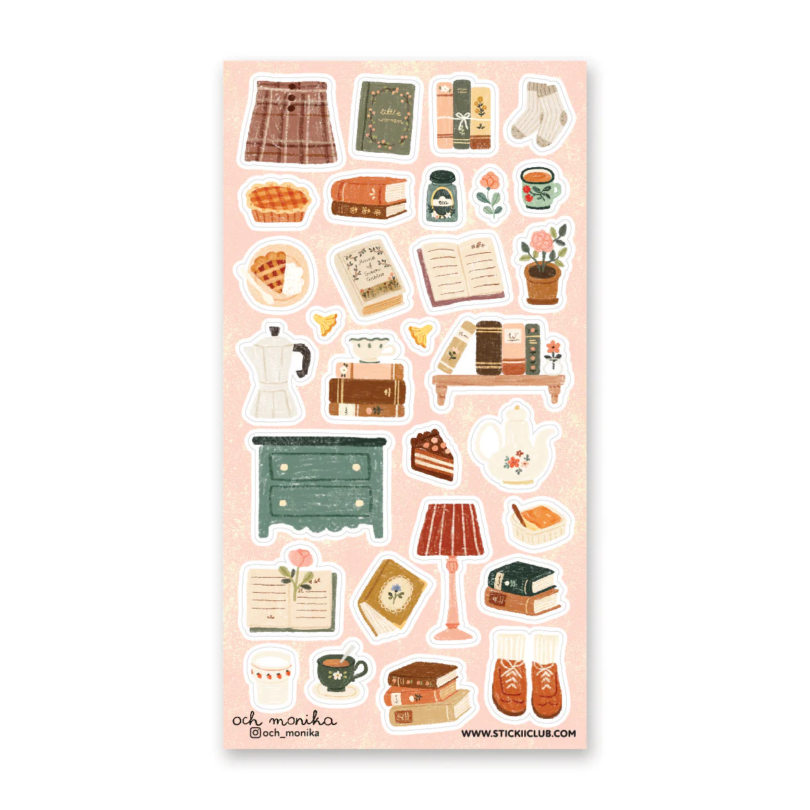 STICKII LITERARY SANCTUARY STICKER SHEET