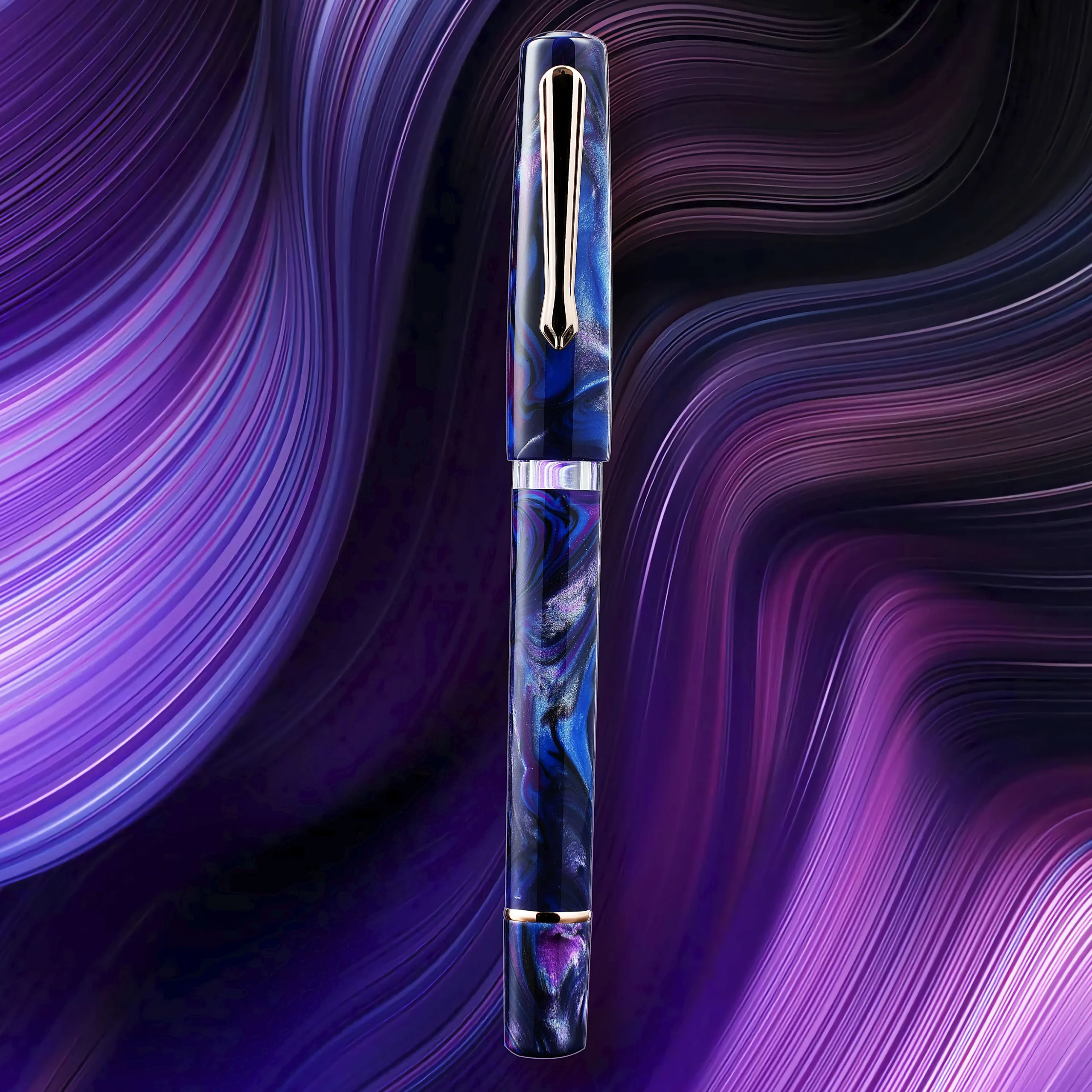 NAHVALUR SCHUYLKILL CICHLID PURPLE FOUNTAIN PEN