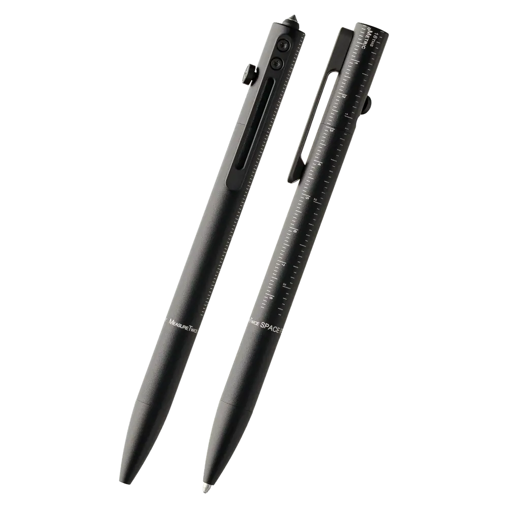 MEASURE TWICE™ TACTICAL BOLT-ACTION FISHER SPACE PEN WITH GLASS BREAKER TIP
