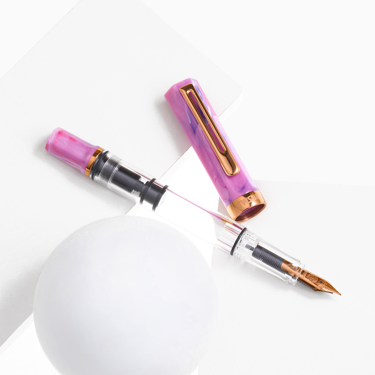 TWSBI ECO FLUORITE PURPLE W/BRONZE FOUNTAIN PEN